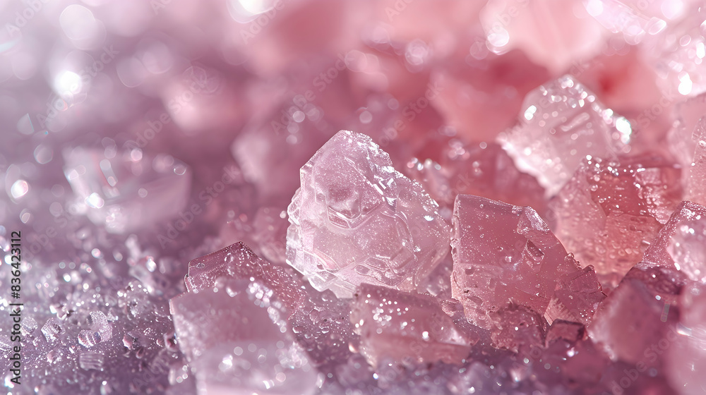 A close-up of nature salt flat texturesof the salt crystals A close-up of nature salt flat texturesof the salt crystals