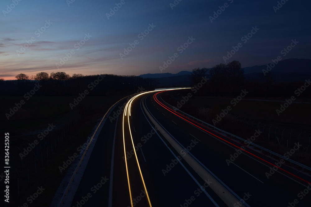 highway in night