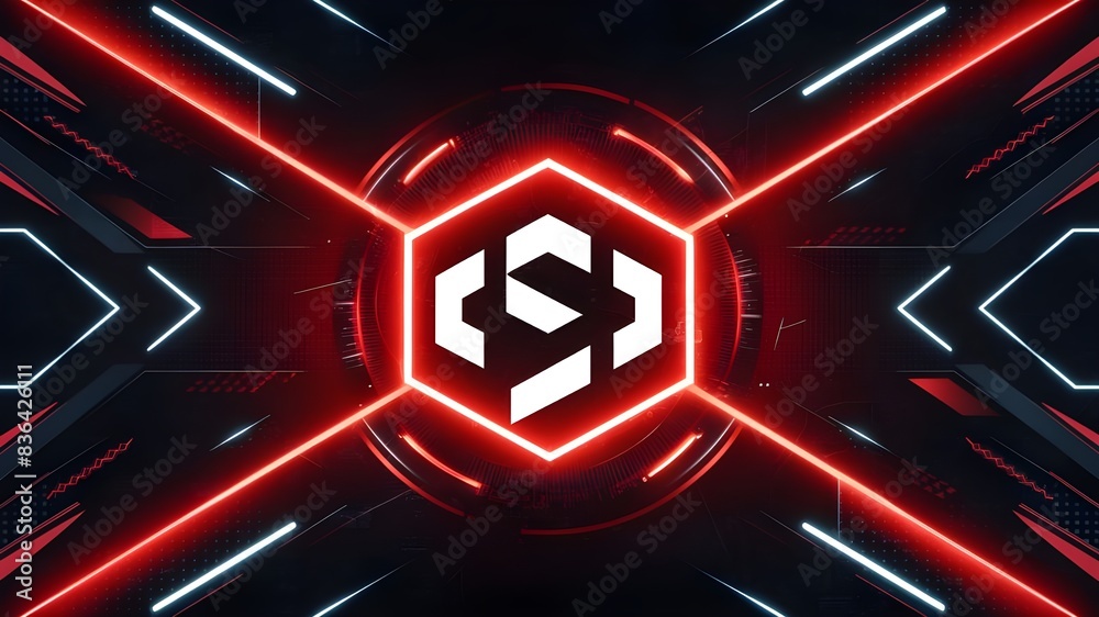 Red gaming abstract backbround,