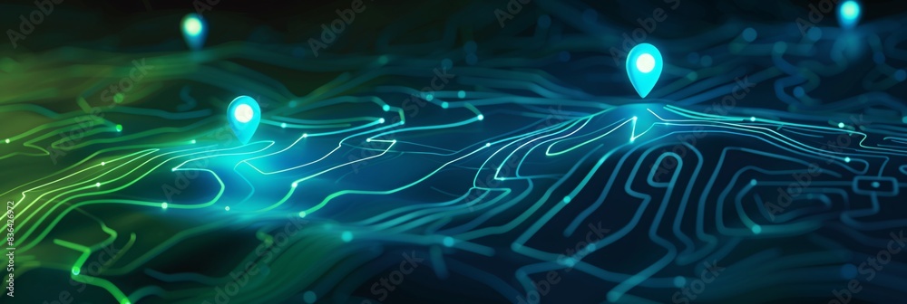 Computer Navigation Background Background for location services theme featuring maps, GPS icons, and ...