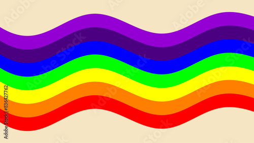 a rainbow colored line is shown with a rainbow colored strip.