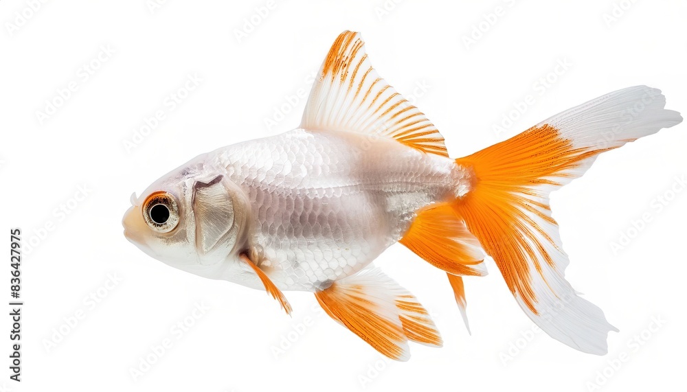 goldfish - Carassius auratus - is a freshwater fish commonly kept as a popular pet in indoor aquariums can range in color from orange to black with different variations. Isolated on white background goldfish - Carassius auratus - is a freshwater fish commonly kept as a popular pet in indoor aquariums can range in color from orange to black with different variations. Isolated on white background
