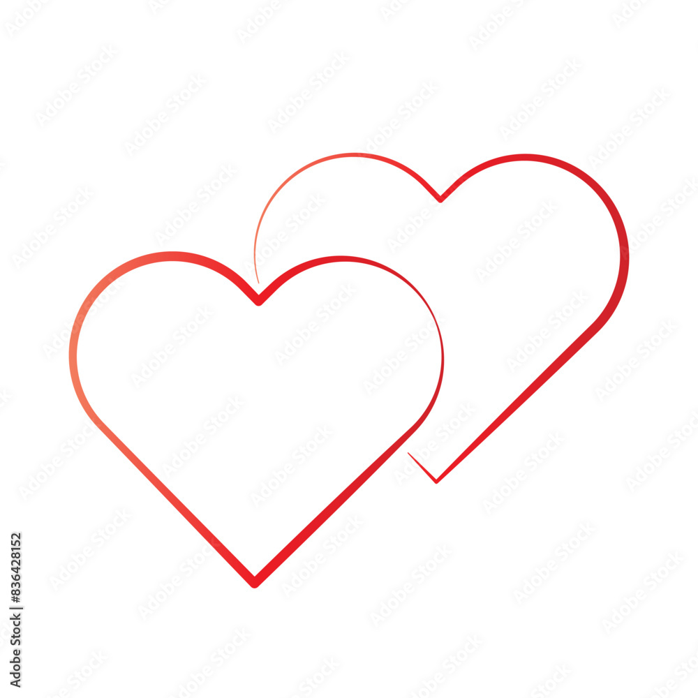 Heart outline icon vector illustration