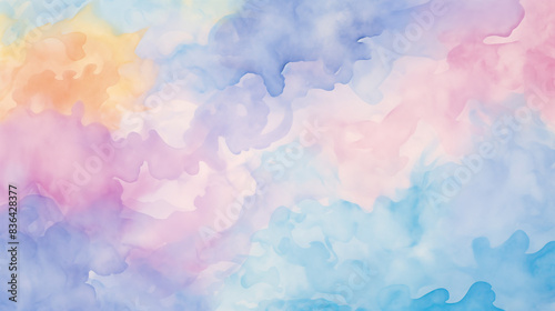 Abstract watercolor summer pastel  background