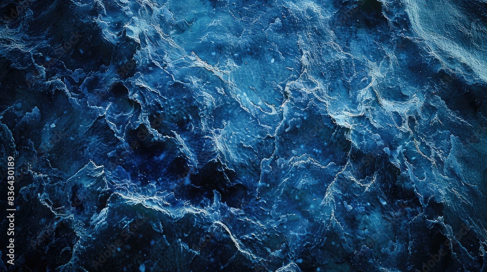 Fototapeta premium A close-up shot of the blue ocean with waves