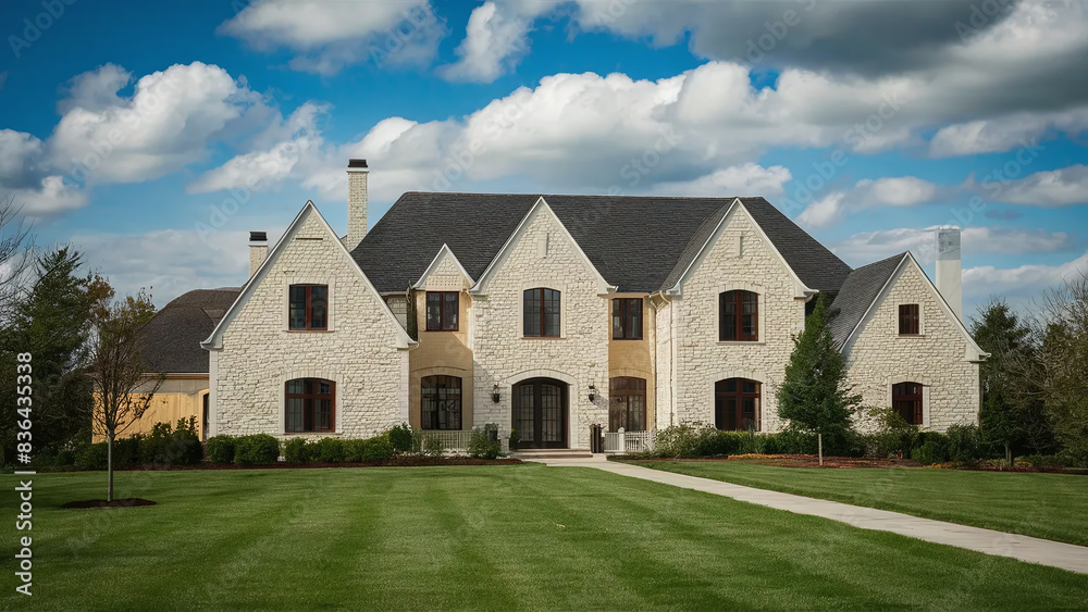 upper middle class and high class society house in the suburbs