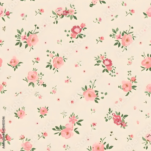 Wallpaper Mural floral garden bloom flower pattern seamless wallpaper design illustration ornament decor Torontodigital.ca
