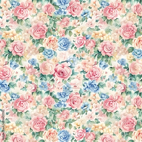 floral garden bloom flower pattern seamless wallpaper design illustration ornament decor