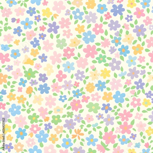 floral garden bloom flower pattern seamless wallpaper design illustration ornament decor