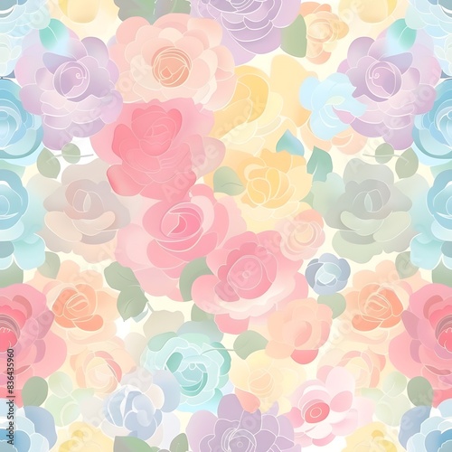 floral garden bloom flower pattern seamless wallpaper design illustration ornament decor