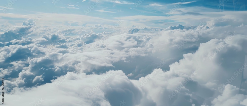Beauty sky and clouds in nature. View from airplane window to see sky. Beauty sky and clouds in nature. View from airplane window to see sky.