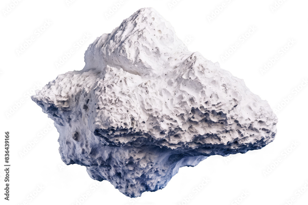 A digitally rendered floating rock with a detailed, textured surface isolated on a transparent white background, in png format for compositing A digitally rendered floating rock with a detailed, textured surface isolated on a transparent white background, in png format for compositing