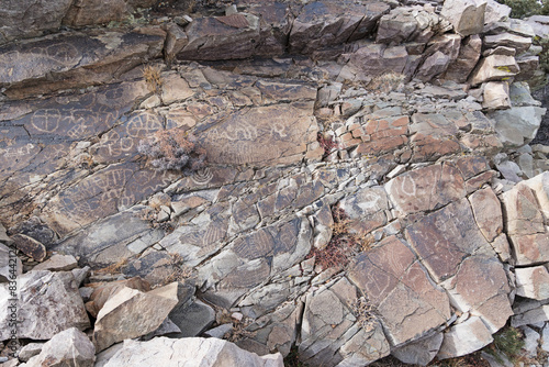 Petroglyphs On Large Rock On Mount Stirling