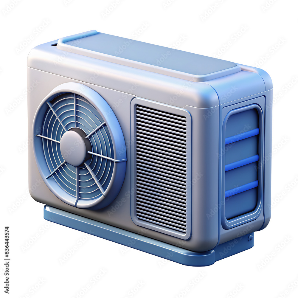 Fototapeta premium Air condition outdoor unit Hyperrealistic Highly Detailed Isolated On Transparent Background Png File