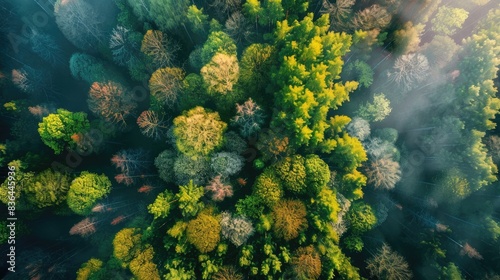 A bird s eye perspective of the natural beauty of spring