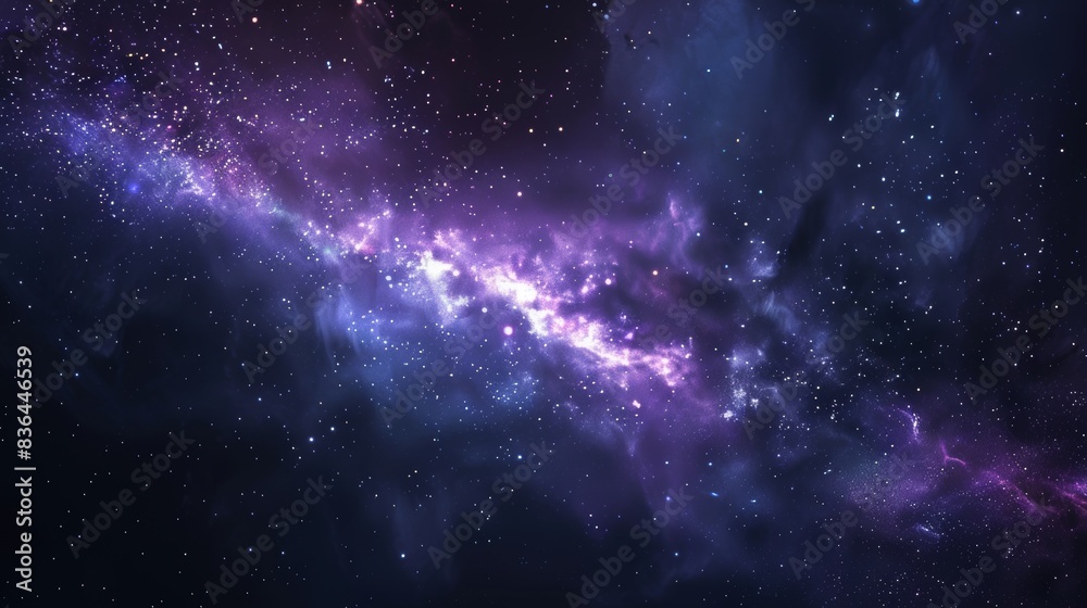 Obraz premium Clearly milky way galaxy. Long exposure photograph. A Breathtaking View of the Milky Way Galaxy.