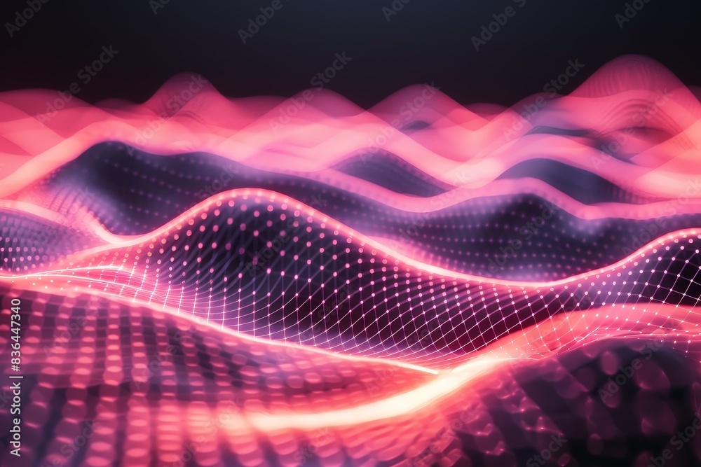 Abstract lines converge on radiant dots, embodying the power of connectivity Abstract lines converge on radiant dots, embodying the power of connectivity