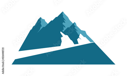 Blue mountain illustration design vector