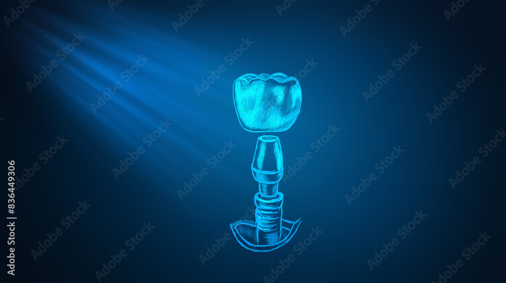 glowing neon line tooth icon isolated on black background. dental symbol for dentistry or clinic or medical center and toothpaste package.