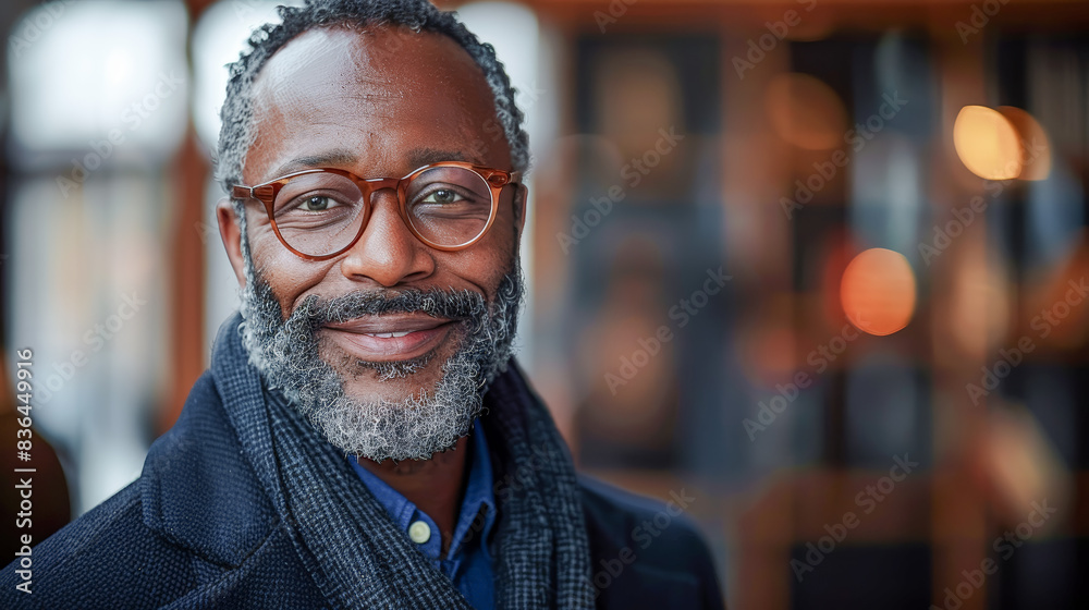 Portrait of a Smiling Male Entrepreneur Capturing the Charisma and Confidence of a Successful Business Owner, Radiating Self-Assuredness and Managerial Excellence Wallpaper Digital Art Poster Portrait of a Smiling Male Entrepreneur Capturing the Charisma and Confidence of a Successful Business Owner, Radiating Self-Assuredness and Managerial Excellence Wallpaper Digital Art Poster