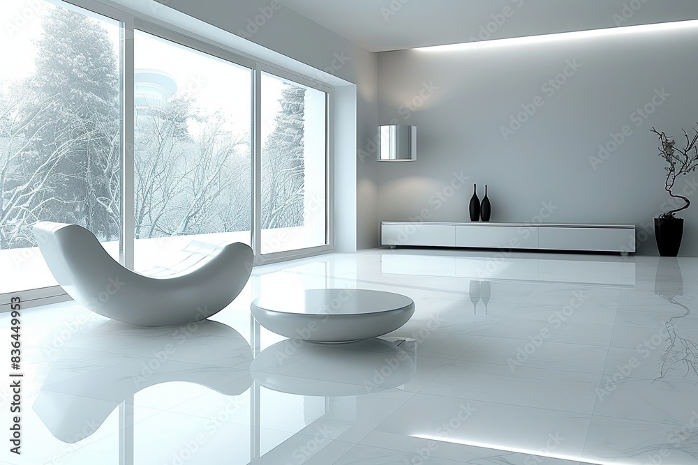 Modern Minimalist Living Space In 8k Resolution With Ultra Hd Detail