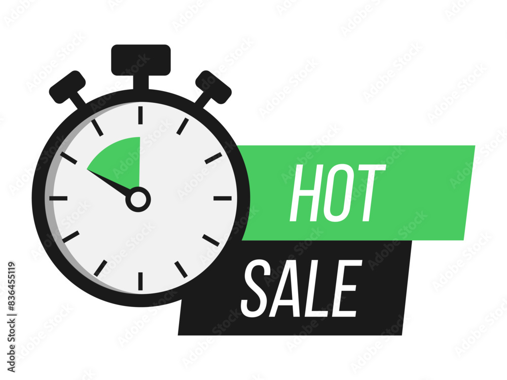 Limited offer. Sale countdown badge. Limited time only discount promotion. Vector illustration Limited offer. Sale countdown badge. Limited time only discount promotion. Vector illustration