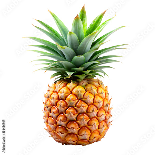 Pineapple isolated on transparent background - Generative AI
