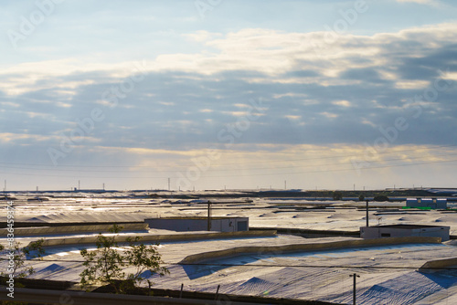 Plastic greenhouses on coast  Spain