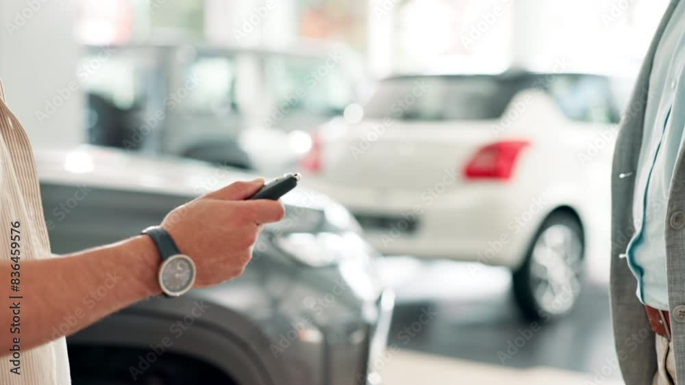 Handshake, man and dealership for car with keys, salesman and customer for successful purchase or test drive agreement. Motor vehicle, showroom and rental business, thank you and automobile sale Handshake, man and dealership for car with keys, salesman and customer for successful purchase or test drive agreement. Motor vehicle, showroom and rental business, thank you and automobile sale