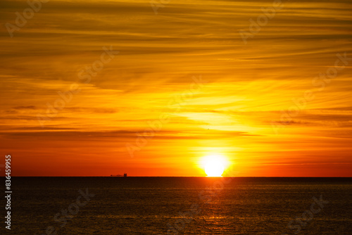Sunrise over sea. Morning seascape. © anetlanda