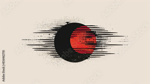 music studio logo, the logo is associated with electronic music and japan, Flat geometric vector graphic logo of minimal shape, black, simple minimal, by Ivan Chermayeff 