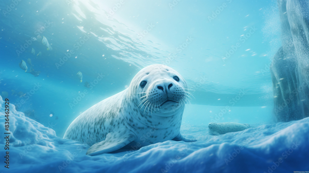 Fototapeta premium sea dog looking cute