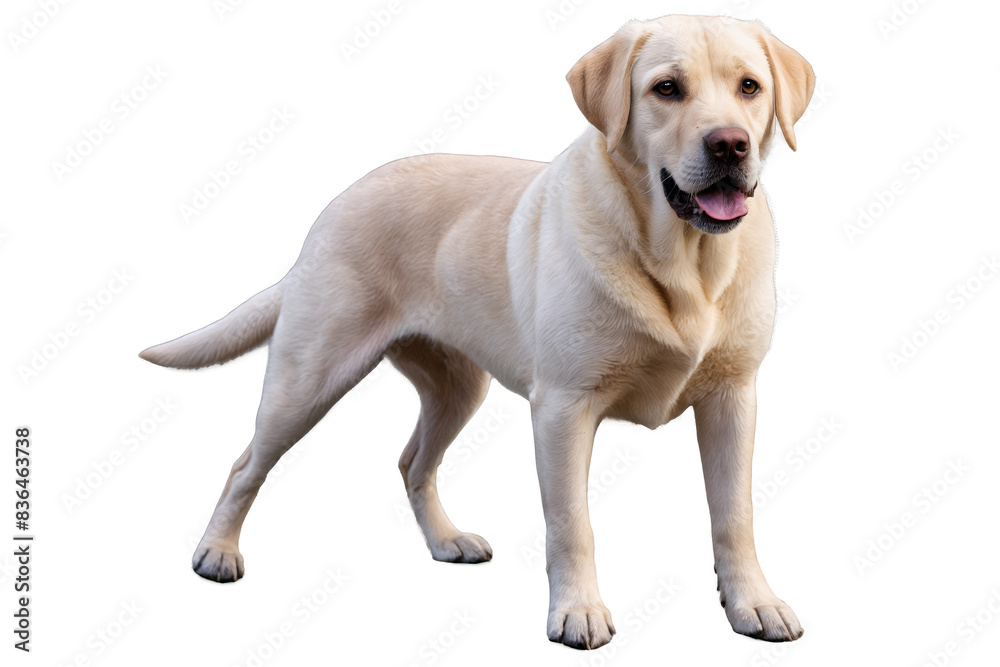 A Labrador Retriever dog image with a blurred face, ideal for projects needing a transparent, png of a pet on a white background A Labrador Retriever dog image with a blurred face, ideal for projects needing a transparent, png of a pet on a white background