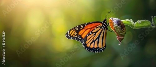 A butterfly emerging from its chrysalis © 2D_Jungle