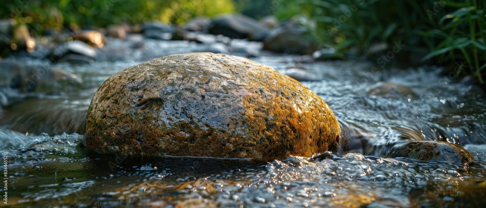 Obraz premium A stone smoothed by centuries of flowing water