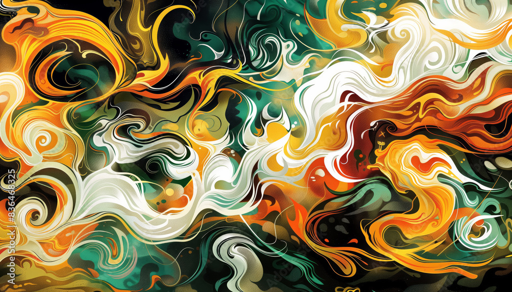 Fototapeta premium Dynamic swirling pattern abstract background