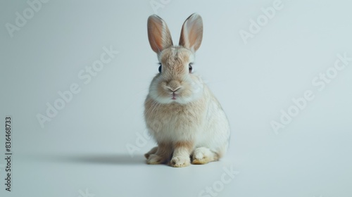 Rabbit animal bunny isolated on white background. © Khoirul