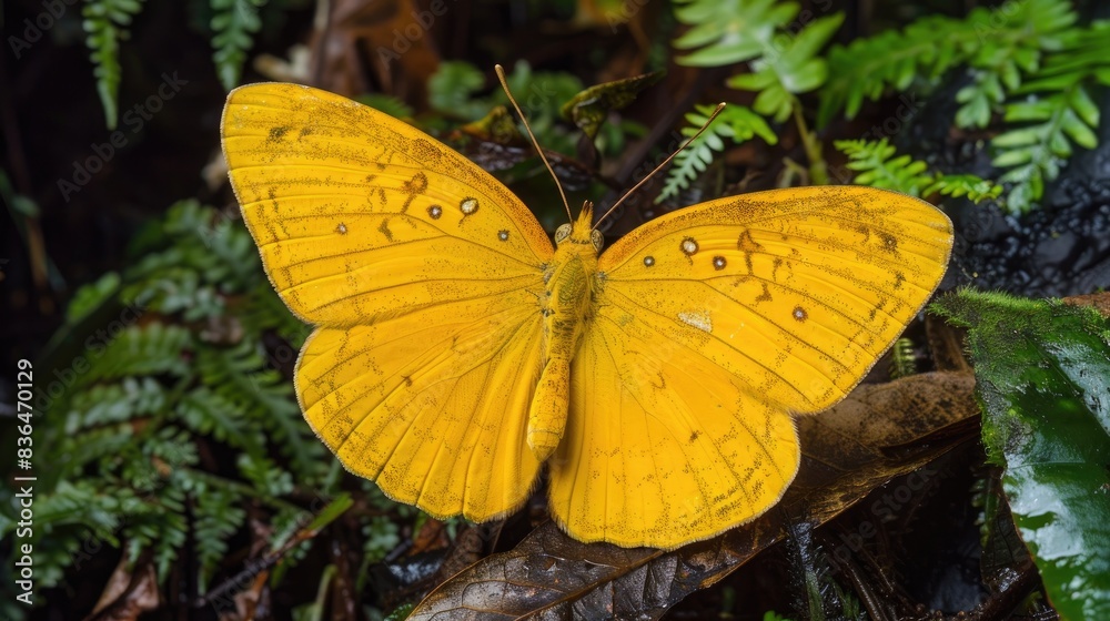 Malagasy Grass Yellow Butterfly Eurema Floricola Malagasy Grass Yellow Butterfly Eurema Floricola