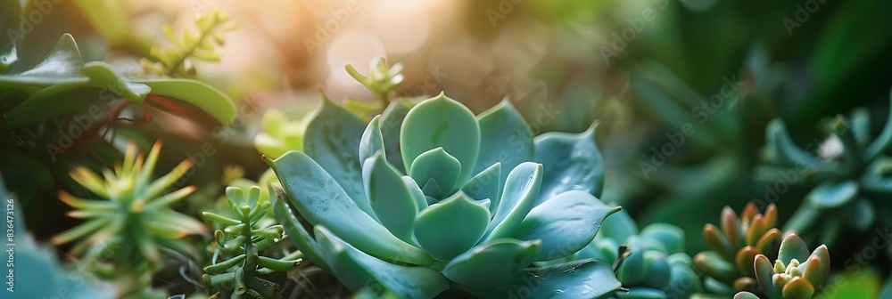 close - up of succulent plants in botanical garden, featuring a variety of colorful flowers and leaves close - up of succulent plants in botanical garden, featuring a variety of colorful flowers and leaves