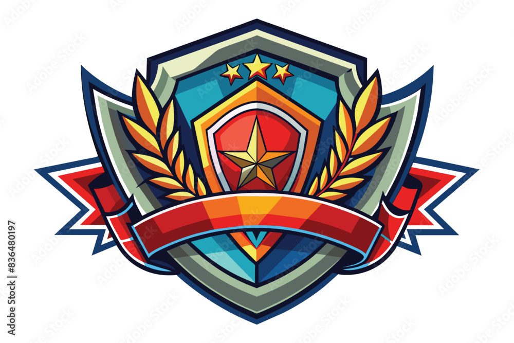 Stellar Insignia: Badge Logo with Stars Stellar Insignia: Badge Logo with Stars