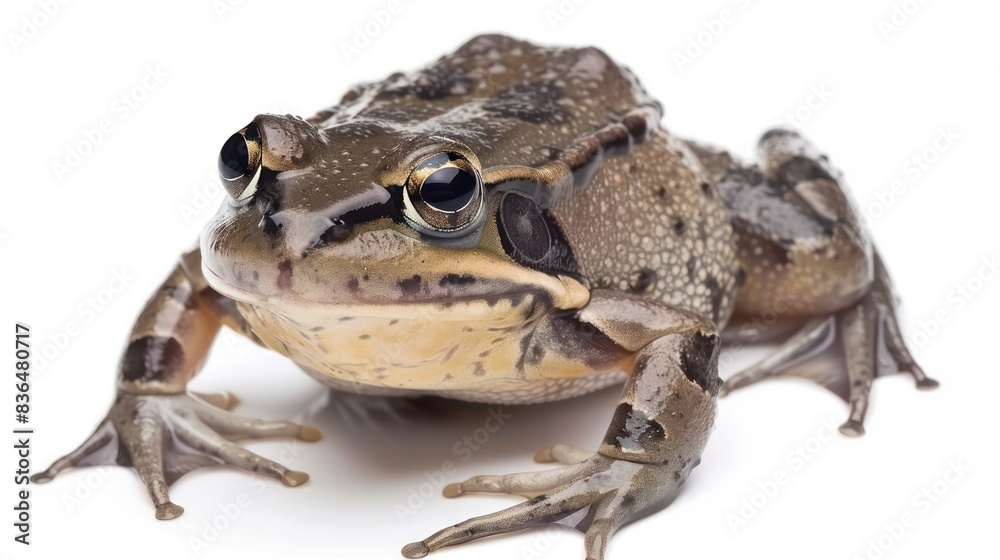 Naklejka premium African Clawed Frog on white background