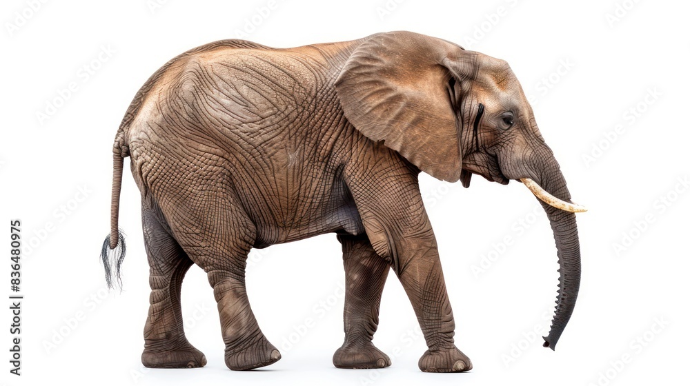 African Forest Elephant on white background African Forest Elephant on white background