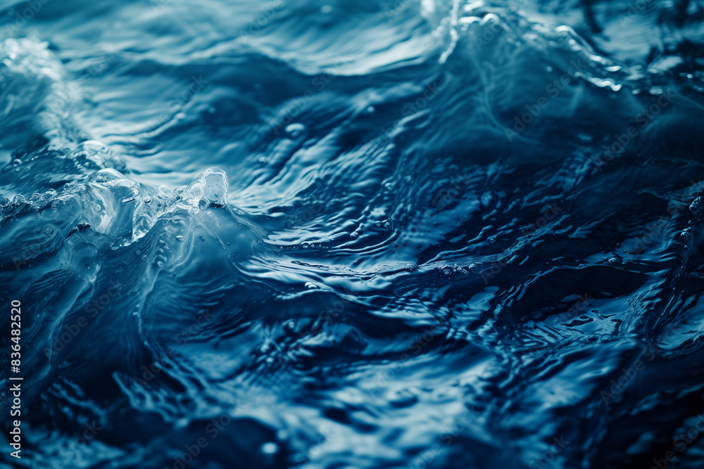 Water waves dark blue texture background.
Water waves dark blue texture background.