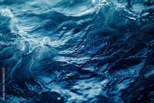 Water waves dark blue texture background.


