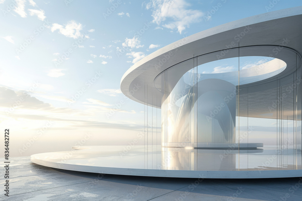 Empty hall of modern architectures,glass show room background.
Empty hall of modern architectures,glass show room background.