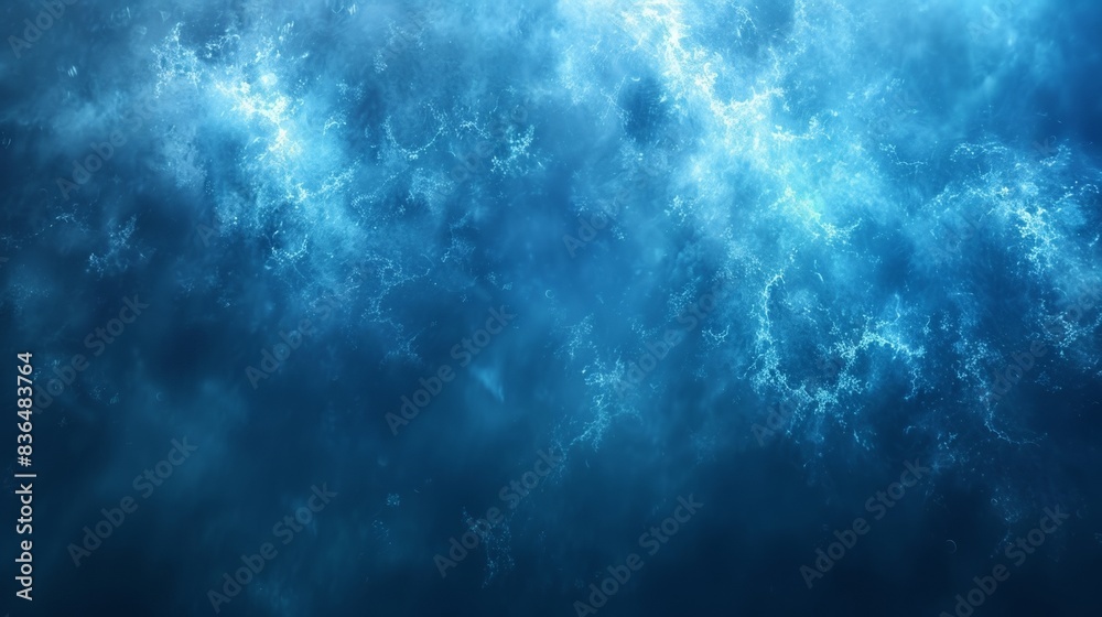 Fototapeta premium A dark blue abstract background with blur and bokeh. 