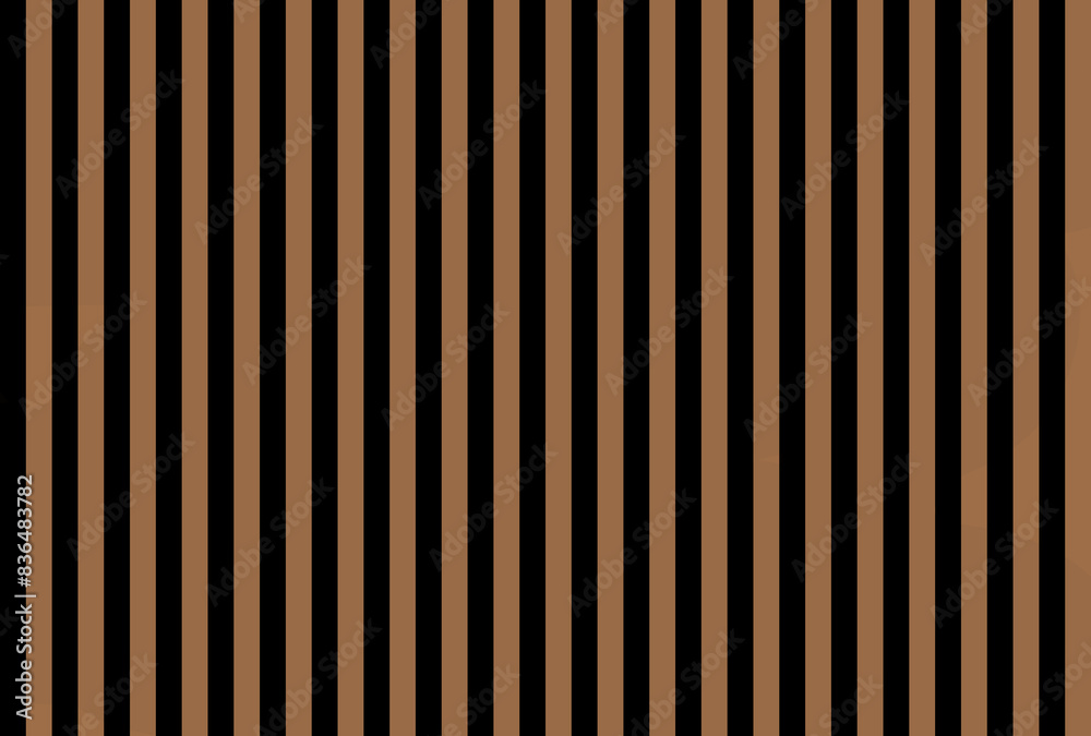 Fototapeta premium Shocking Dark Almond color and black color background with lines. traditional vertical striped background texture..