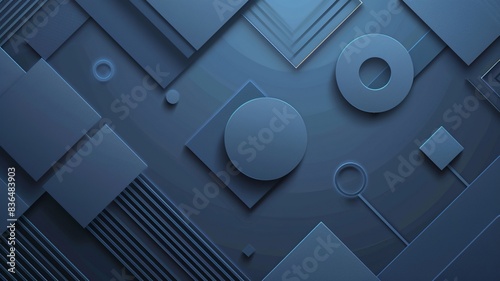 Stylish Blue Background with Geometric Patterns