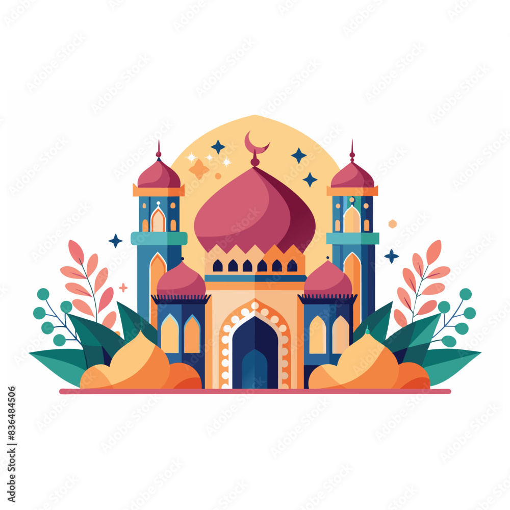 illustration of a mosque illustration of a mosque