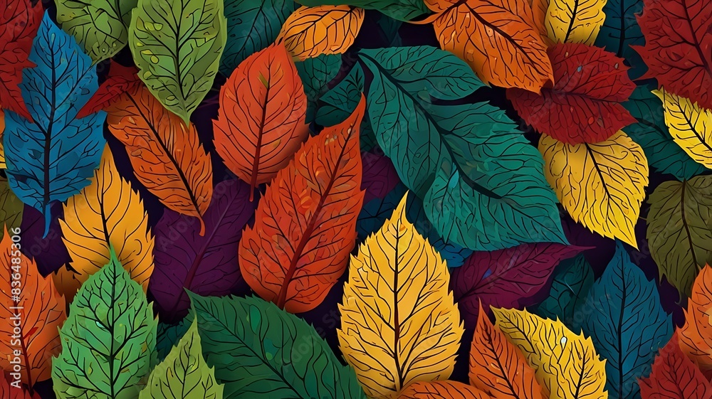 colorful leaf seamless abstract background colorful leaf seamless abstract background